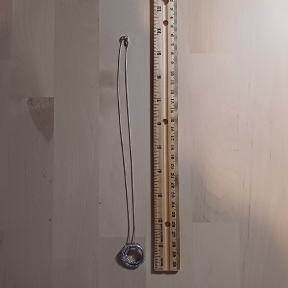 Diamond Necklace Pendant in Sterling Silver - Picture 6 of 8